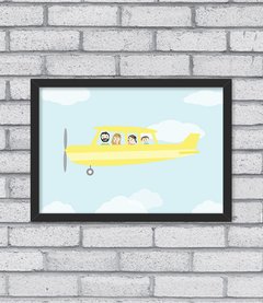 Quadro Família Avião na internet