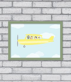 Quadro Família Avião - loja online