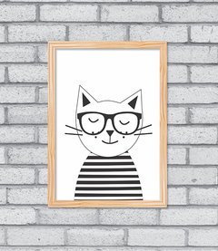 Imagem do Quadro Hipster Kitty