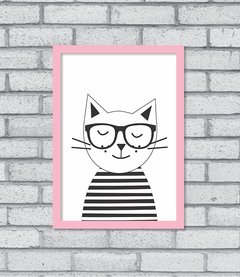 Quadro Hipster Kitty - comprar online