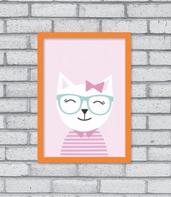 Quadro Hipster Kitty Menina - loja online