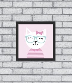 Quadro Hipster Kitty Menina - loja online