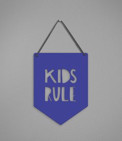 Plaquinha Kids Rule em Acrílico - comprar online