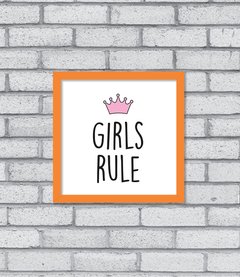 Quadro Girls Rule - Pendurama Quadros e Artigos de Decoração