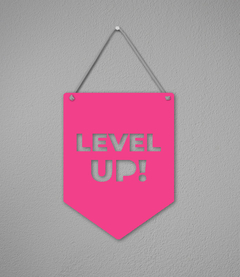 Plaquinha Level Up em Acrílico - comprar online