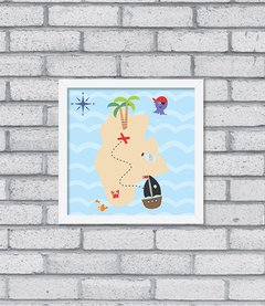 Quadro Mapa do Tesouro - comprar online