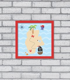 Quadro Mapa do Tesouro - comprar online