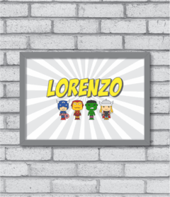 Quadro Nome Avengers - loja online