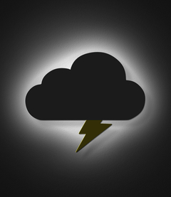 Luminária Nuvem + Raio (sem fio) em Acrílico - comprar online