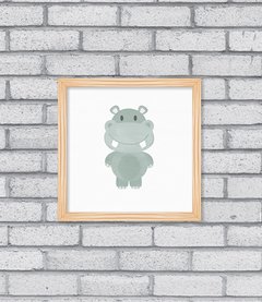 Quadro Hipopótamo Aqua - loja online