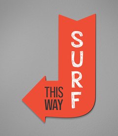 Placa Surf This Way - comprar online