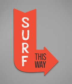 Placa Surf This Way - comprar online