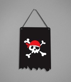 Plaquinha Bandeira Pirata - comprar online