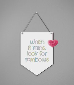 Plaquinha Look For Rainbows - comprar online