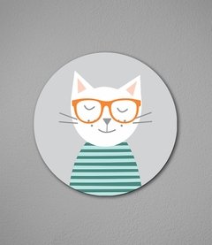 Placa Hipster Kitty