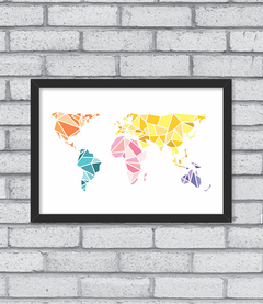 Quadro Geo Mapa Mundi - Pendurama Quadros e Artigos de Decoração