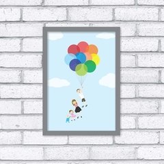 Quadro Família Balões - Pendurama Quadros e Artigos de Decoração