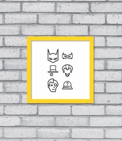 Quadro Bat Icons - comprar online