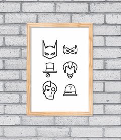 Quadro Bat Icons - loja online