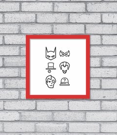 Quadro Bat Icons - comprar online