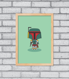 Quadro Cute Boba Fett na internet