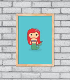 Quadro Cute Ariel - Pendurama Quadros e Artigos de Decoração