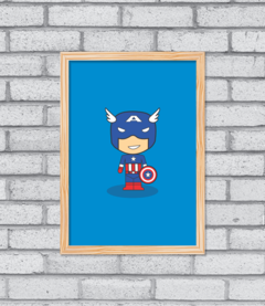 Quadro Cute Capitão America - Pendurama Quadros e Artigos de Decoração