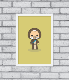 Quadro Cute Obi-Wan - comprar online