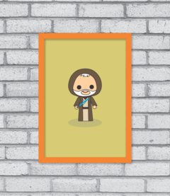 Quadro Cute Obi-Wan na internet