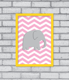 Quadro Elefante Chevron - Pendurama Quadros e Artigos de Decoração