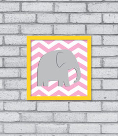 Quadro Elefante Chevron