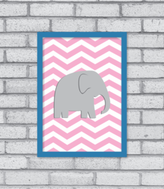 Imagem do Quadro Elefante Chevron