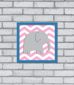 Quadro Elefante Chevron - Pendurama Quadros e Artigos de Decoração