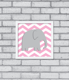 Quadro Elefante Chevron - comprar online