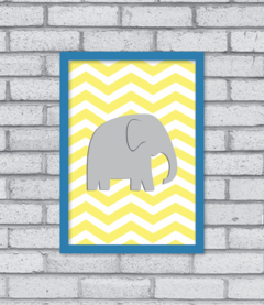 Quadro Elefante Chevron - loja online