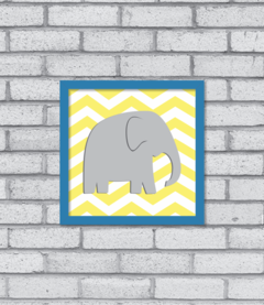 Quadro Elefante Chevron - Pendurama Quadros e Artigos de Decoração