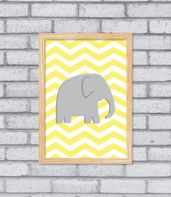 Quadro Elefante Chevron - Pendurama Quadros e Artigos de Decoração