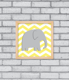 Imagem do Quadro Elefante Chevron