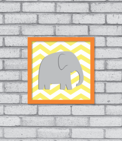 Quadro Elefante Chevron