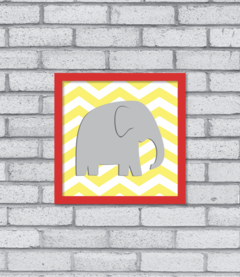 Quadro Elefante Chevron - comprar online