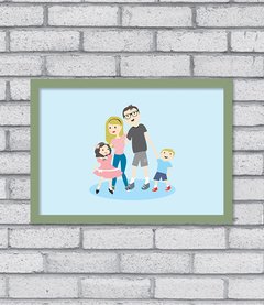 Quadro Família Retrato - Pendurama Quadros e Artigos de Decoração