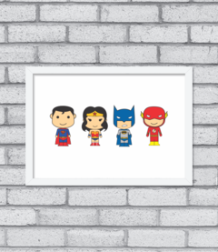 Quadro Cute Liga da Justiça - Pendurama Quadros e Artigos de Decoração