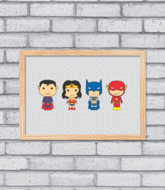 Quadro Cute Liga da Justiça - Pendurama Quadros e Artigos de Decoração