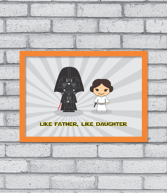 Quadro Like Father, Like Daughter - Pendurama Quadros e Artigos de Decoração