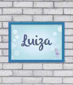 Quadro Nome Fundo do Mar - Pendurama Quadros e Artigos de Decoração