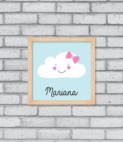 Quadro Nome Nuvem (menina) - Pendurama Quadros e Artigos de Decoração