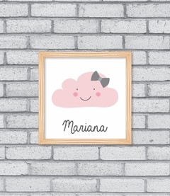 Quadro Nome Nuvem (menina) - Pendurama Quadros e Artigos de Decoração