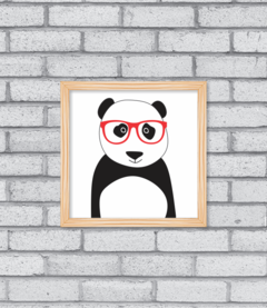 Quadro Hipster Panda - comprar online