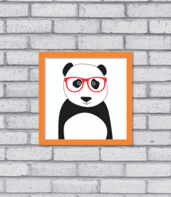 Quadro Hipster Panda na internet