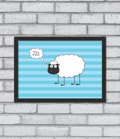 Quadro Sheep Asleep - Pendurama Quadros e Artigos de Decoração